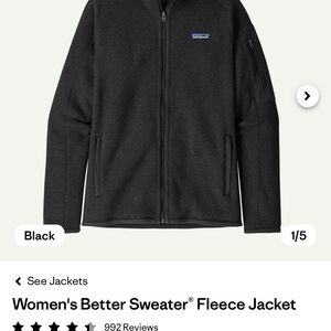 Patagonia Women's Black Fleece Jacket